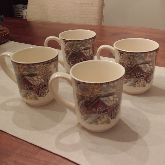 Johnson Brothers Friendly Village The Covered Bridge Coffee Cup Mug